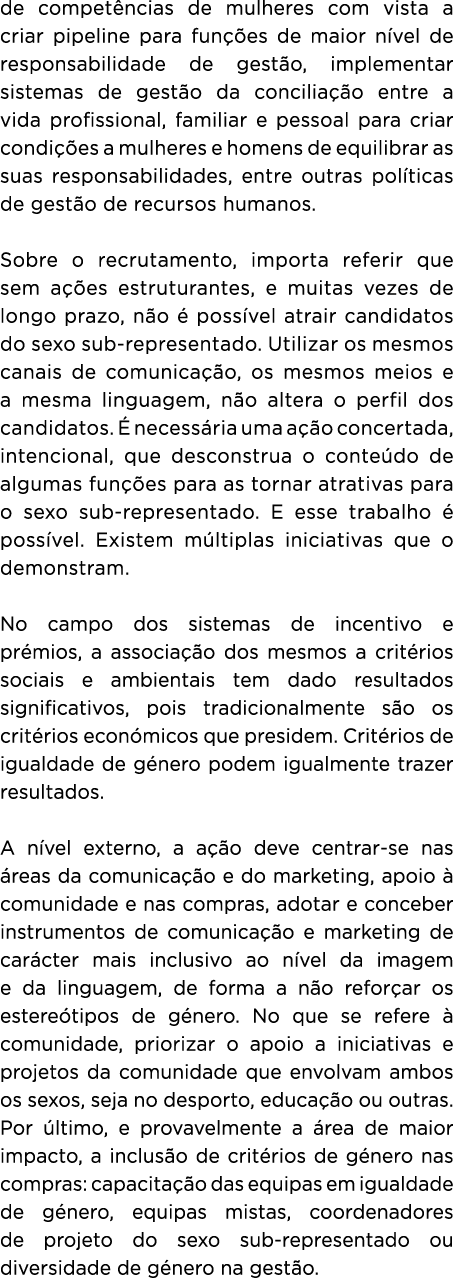 de compet ncias de mulheres com vista a criar pipeline para fun es de maior n vel de responsabilidade de gest o, imp...