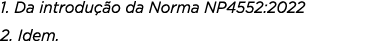 1. Da introdu o da Norma NP4552:2022 2. Idem. 